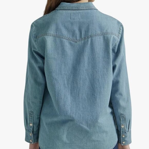 Wrangler Denim Boyfriend Shirt – Size L - Picture 9 of 10